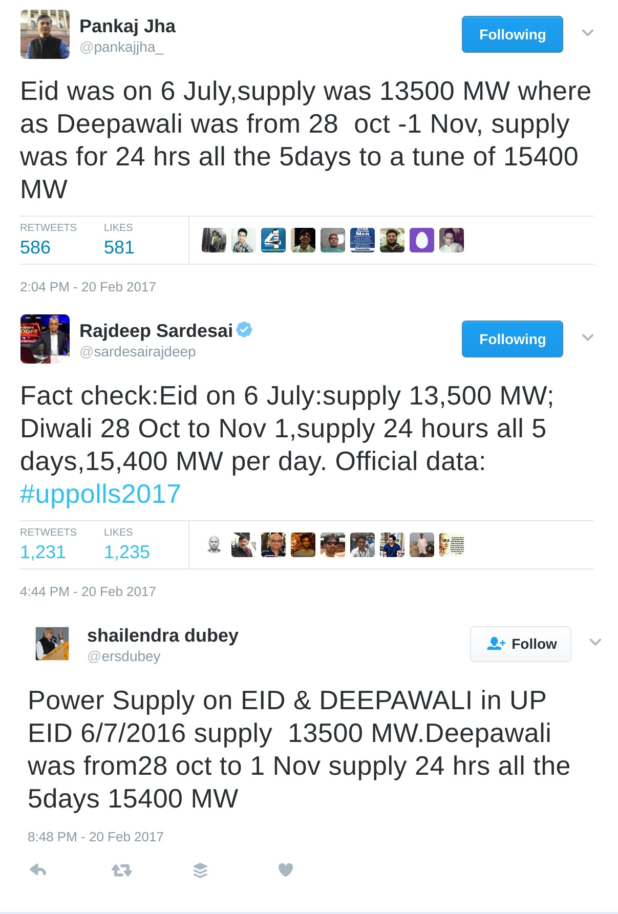Eid vs Diwali power supply