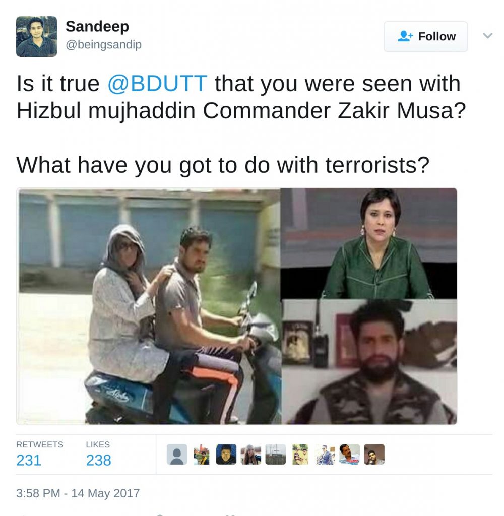 Sandeep's tweet Barkha Dutt