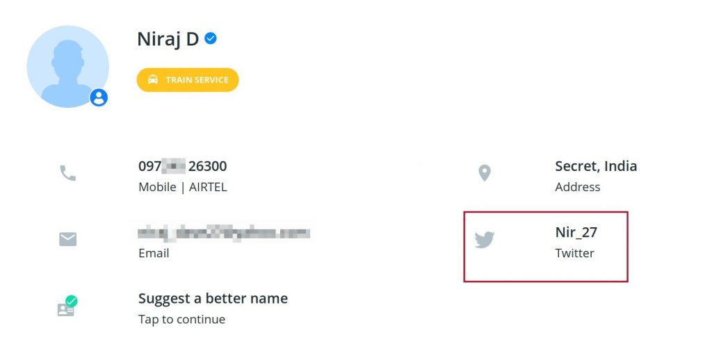 Niraj D Twitter account