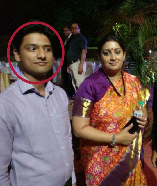 Ankit Pandey with Smriti Irani