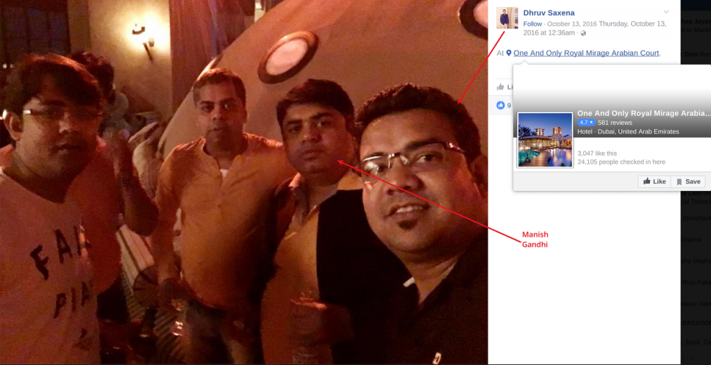 Dhruv Saxena on the extreme right and next to him is Manish Gandhi