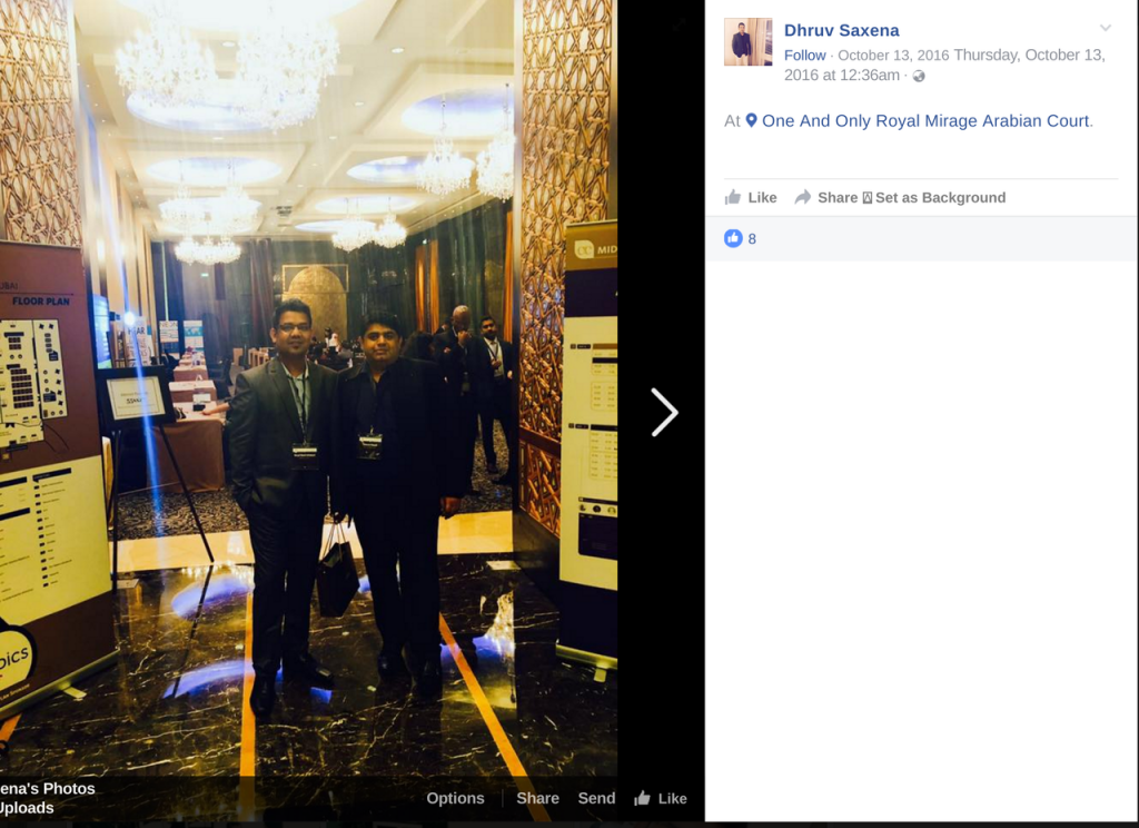Dhruv Saxena and Manish Gandhi in Dubai