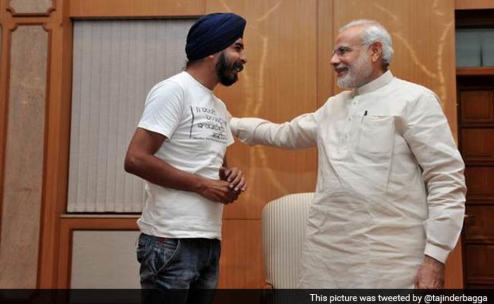 Tajinder Bagga in PMO with Modi