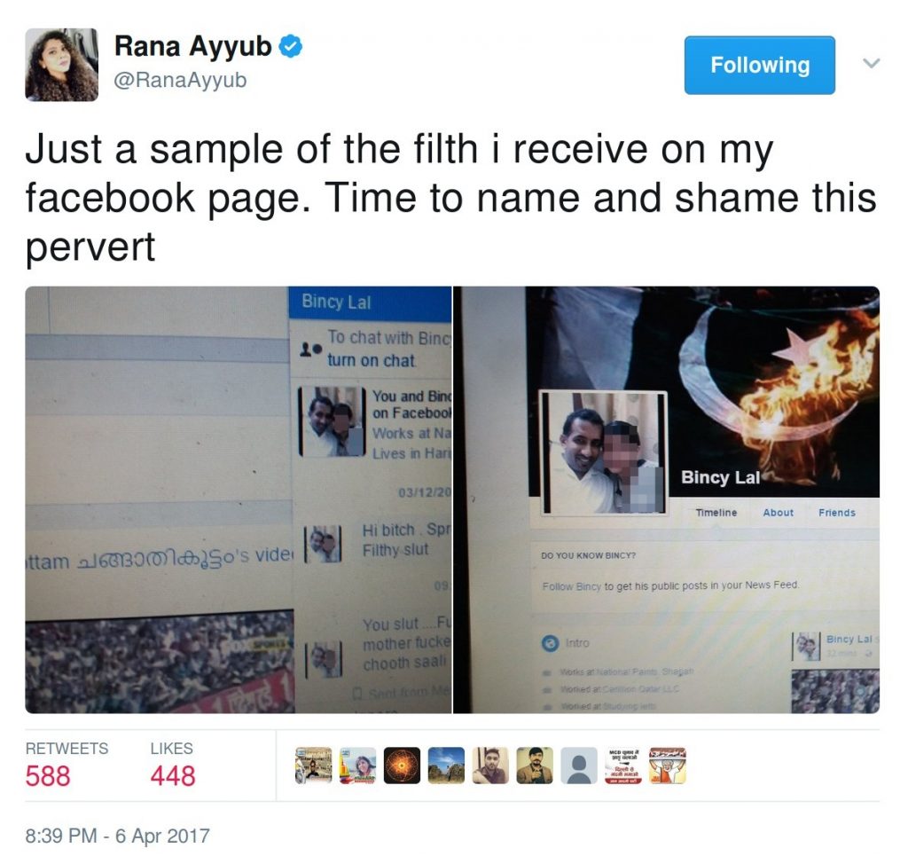 rana's tweet in which she got abused