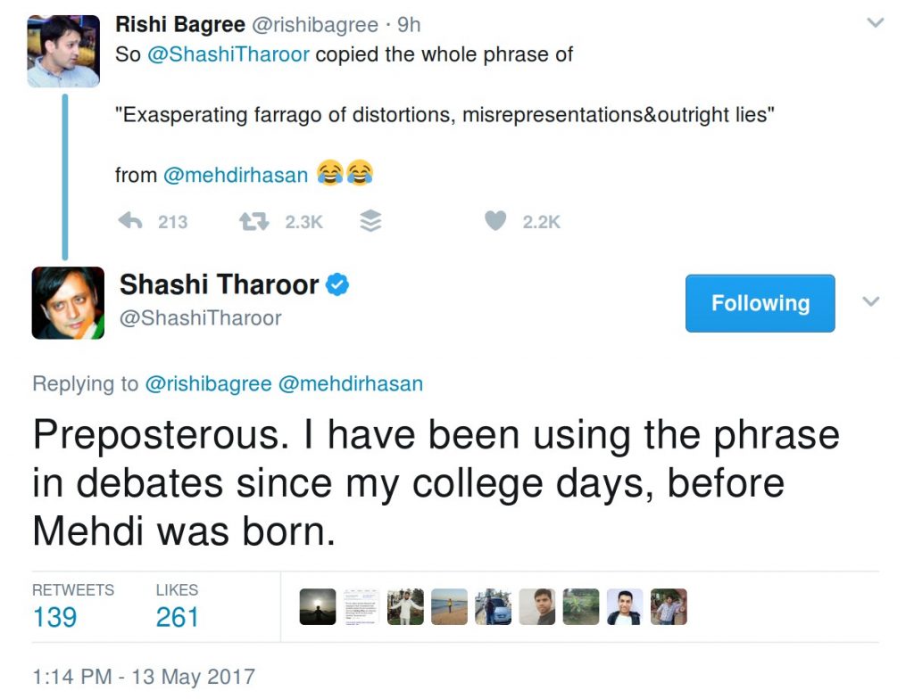 Preposterous. I have been using the phrase in debates since my college days, before Mehdi was born