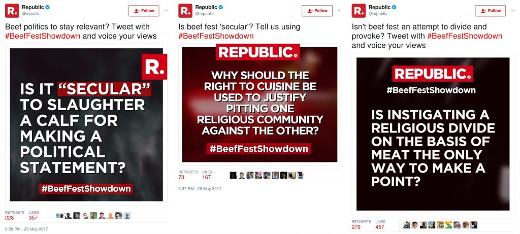 republic tv beef fest questions