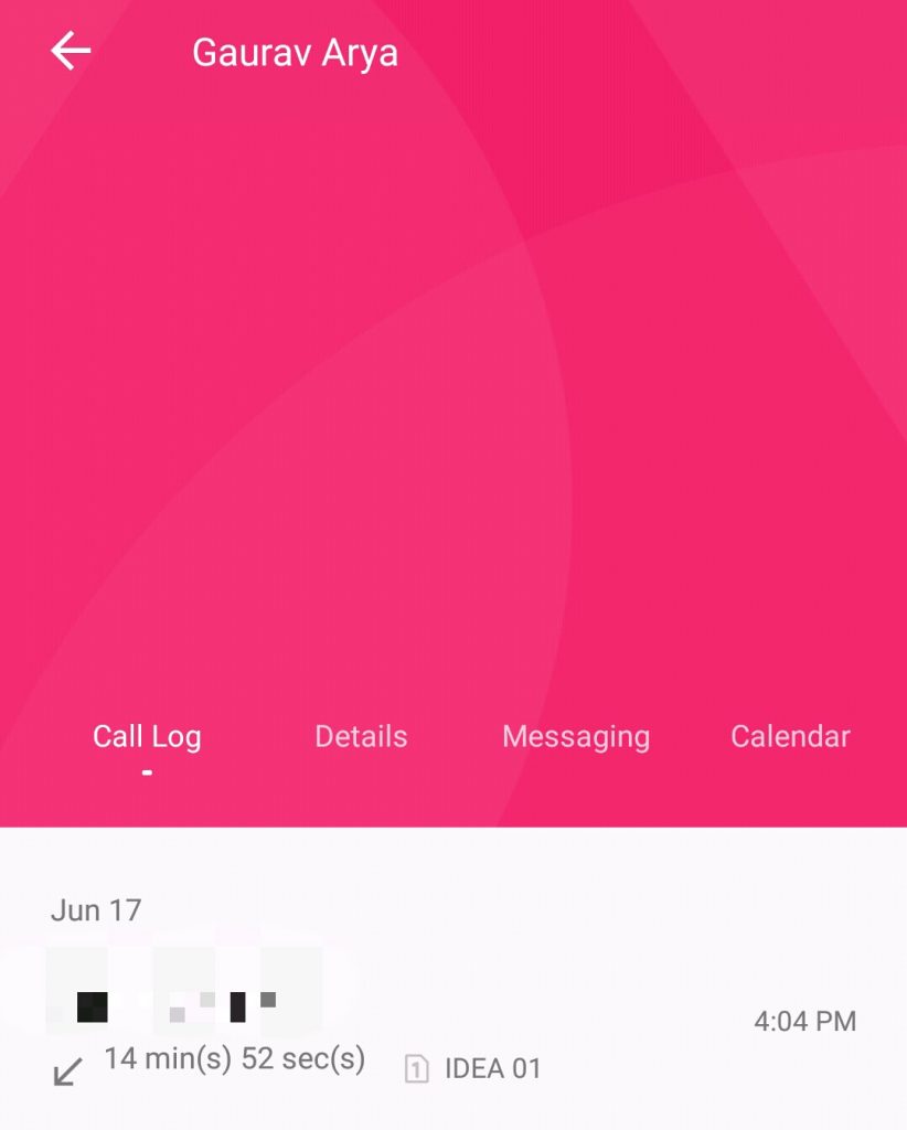 Gaurav Arya Call log