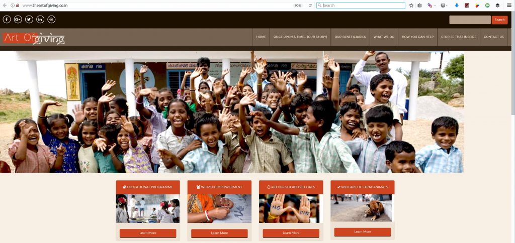 art of giving website