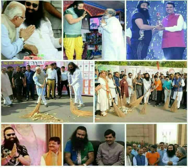 bjp-leaders-with-gurmeet-ram-rahim-singh