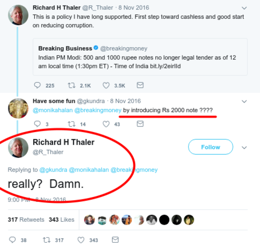 Richard Thaler demonetisation