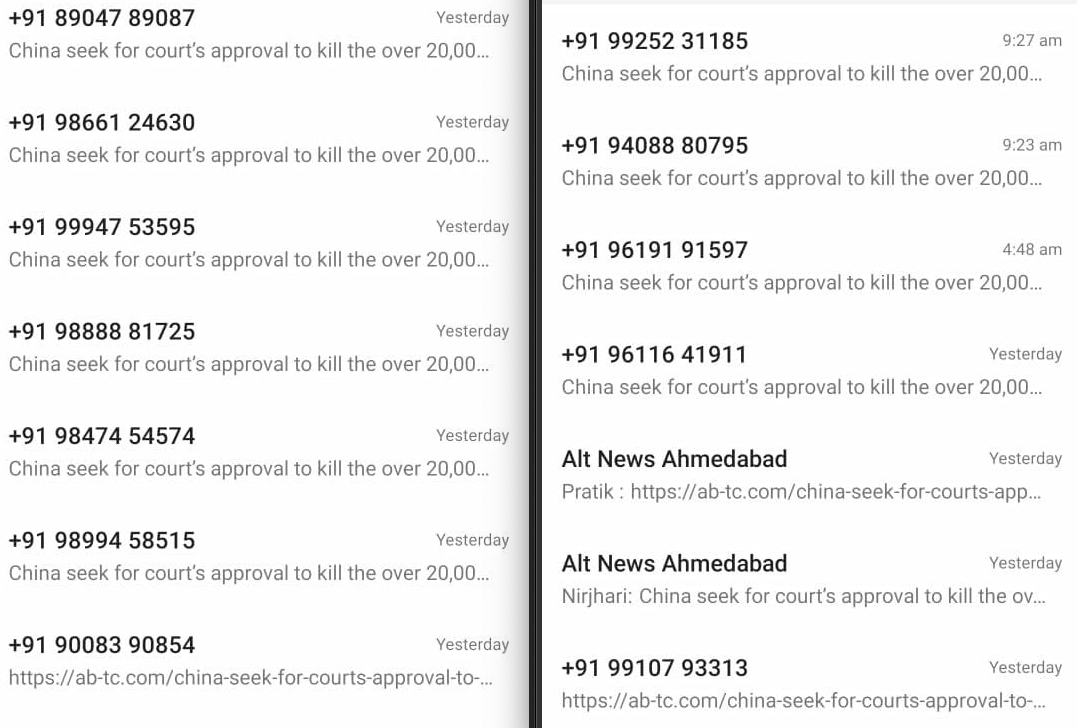 No, China did not seek court’s approval to kill over 20,000 coronavirus patients