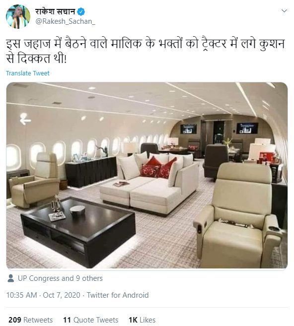 Old image of Boeing 787 shared by Congress leaders as Boeing 777