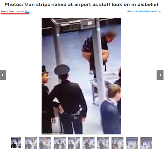 Man strips naked at airport