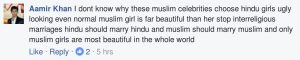 I don't know why these muslim celebrities choose hindu girls ugly looking even normal muslim girl is far beautiful than her stop interreligious marriges hindu should marry hindu and muslim should marry muslim and only muslim girls are most beautiful in the whole world