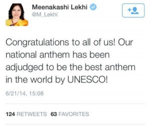 Congratulations to all of us! our national anthem has been adjudged to be the best anthem in the world by UNESCO!