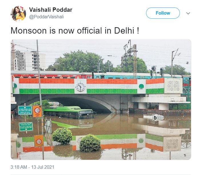 2021-07-14 20_25_51-Vaishali Poddar on Twitter_ _Monsoon is now official in Delhi !… _