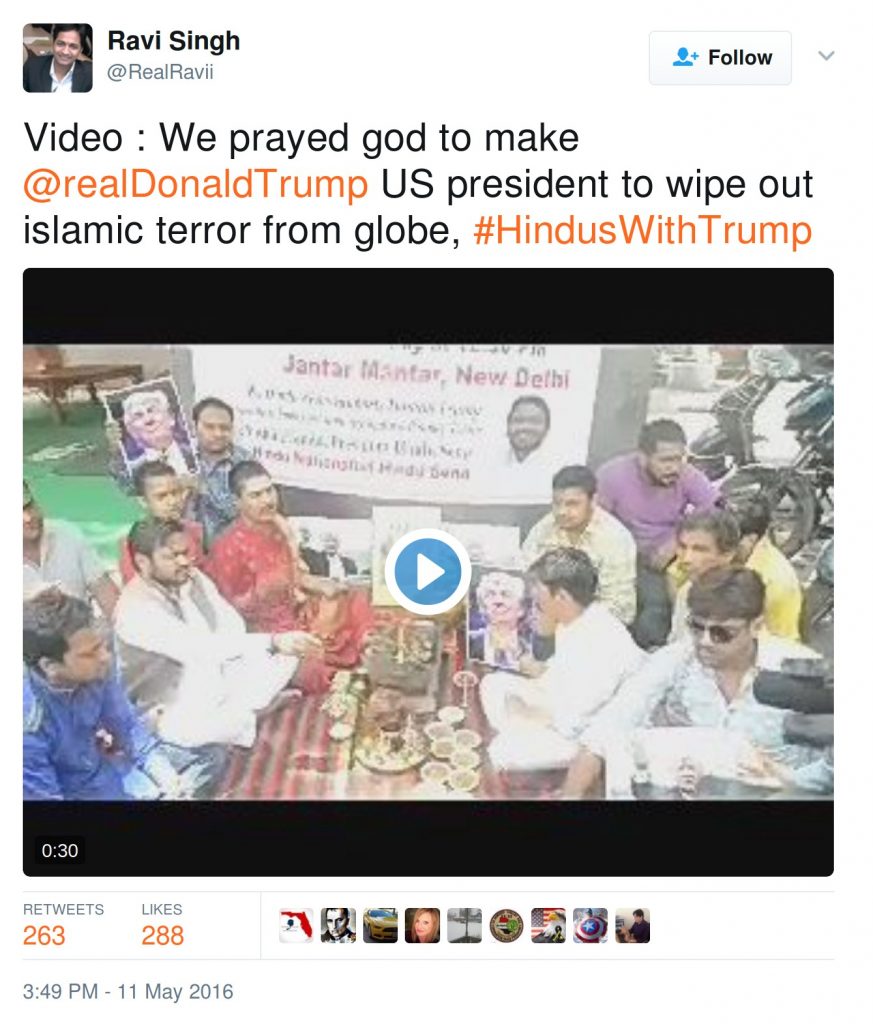 VIdeo: we prayed god to make realdonaldtrump US president to wipe out islamic terror from globe.