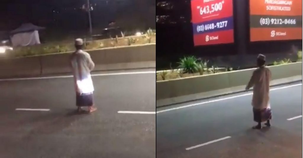 बीच सड़क पर नमाज़ पढ़ रहे व्यक्ति का वीडियो मलेशिया का है, भारत का नहीं