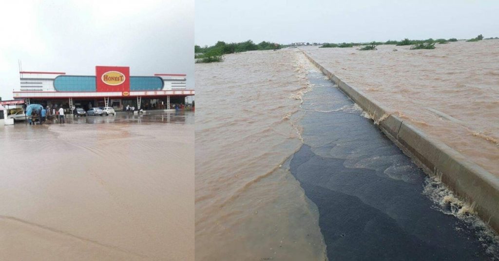 पुरानी तस्वीरें गुजरात में भारी बारिश के कारण रास्ते बंद होने के दावे से साझा