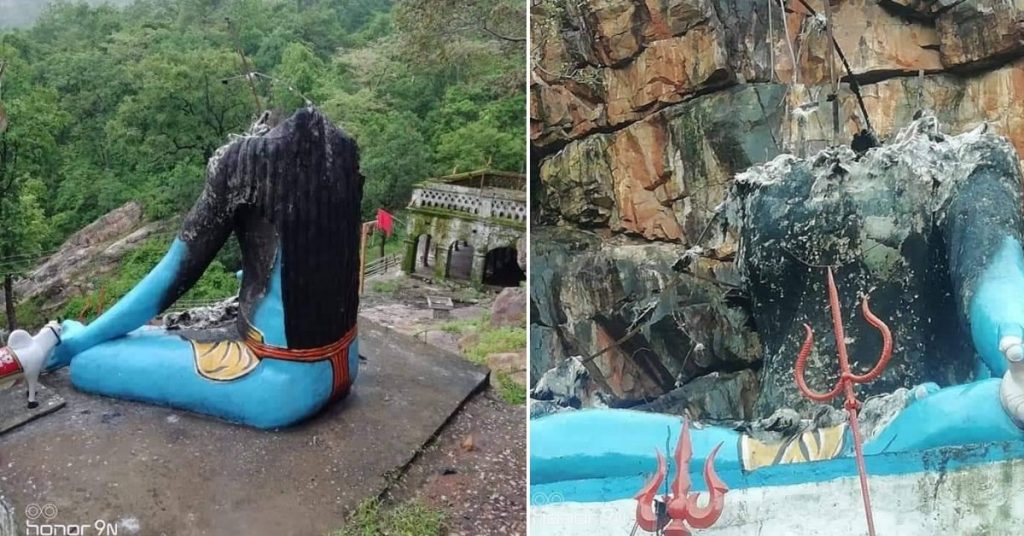 प्रारंभिक जांच के अनुसार महाराष्ट्र में बिजली गिरने से टूटी शिव की प्रतिमा