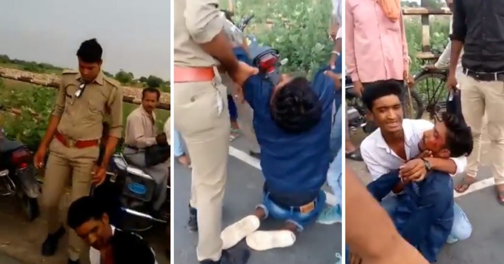 यूपी पुलिस द्वारा कथित तौर पर युवकों को पीटने का पुराना वीडियो नए ट्रैफिक नियमों के बाद वायरल