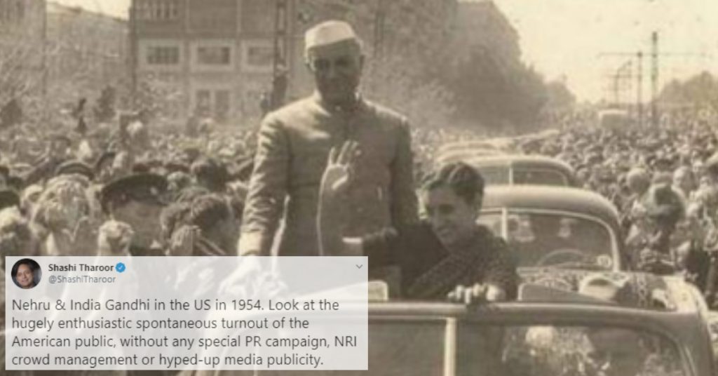 शशि थरूर ने पूर्व पीएम जवाहरलाल नेहरू की USSR की तस्वीर को USA का बताया