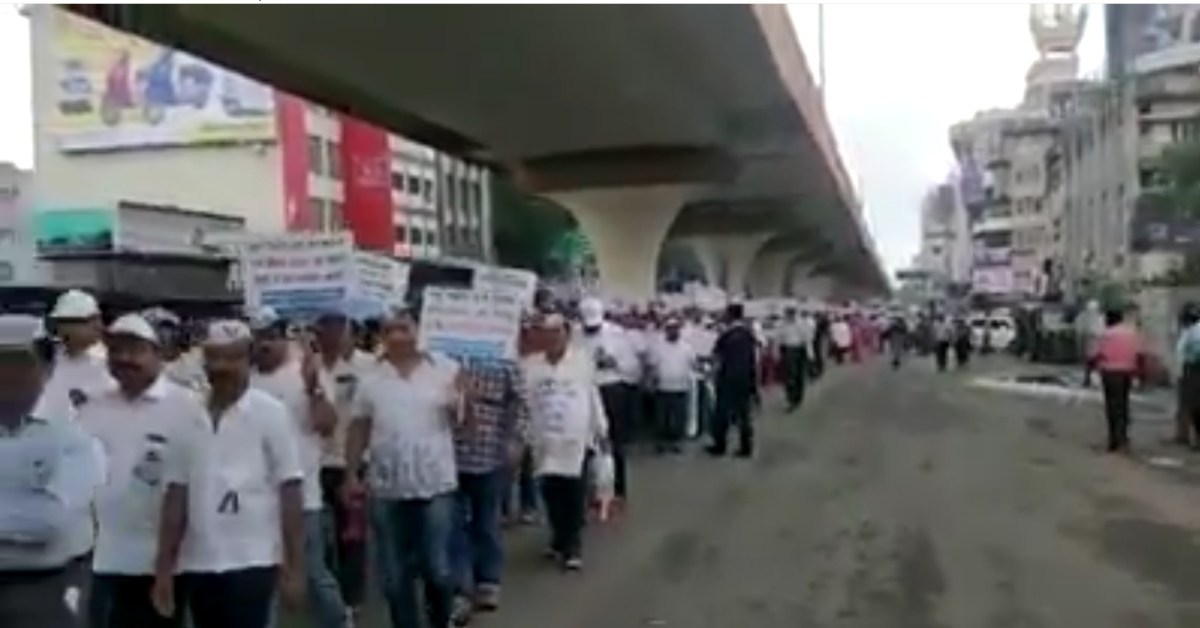 नागपुर में आरक्षण के विरोध में हुए रैली का वीडियो मोदी सरकार के विरोध के रूप में साझा