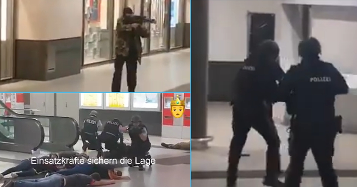 जर्मनी में हुए मॉक ड्रिल का वीडियो एम्स्टर्डम के शॉपिंग मॉल में गोलीबारी के रूप में प्रसारित