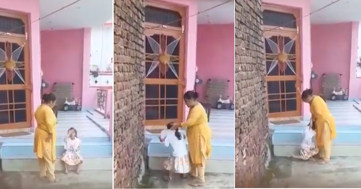 बेटी को बेरहमी से पीट रही माँ का वीडियो जम्मू-कश्मीर के कठुआ से है