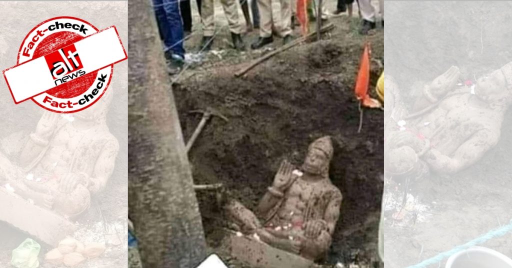 अयोध्या में मस्जिद के लिए आवंटित ज़मीन पर हनुमान मूर्ति मिलने के दावे से MP की तस्वीर प्रसारित