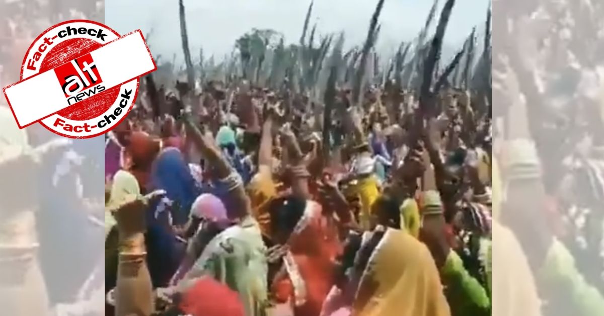 पुराना वीडियो, शाहीन बाग़ में मुस्लिम महिलाओं के सामने तलवार लेकर खड़ी राजपूत महिलाएं के दावे से वायरल