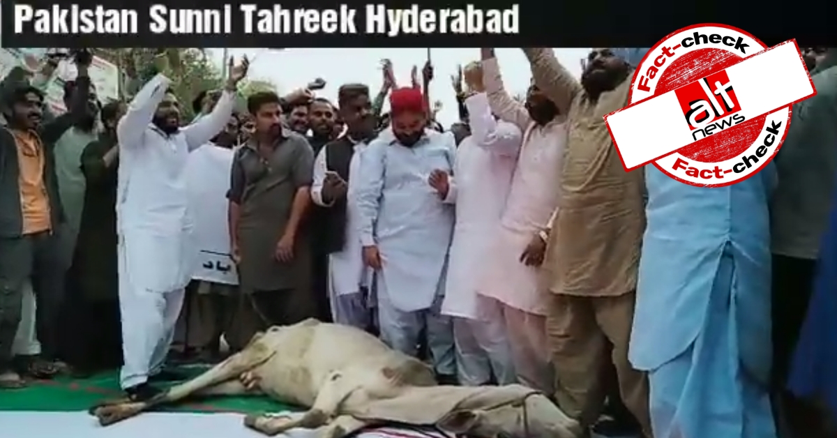 CAA प्रदर्शन: पाकिस्तान का पुराना वीडियो, हैदराबाद में भारतीय ध्वज पर गौ हत्या के झूठे दावे से शेयर