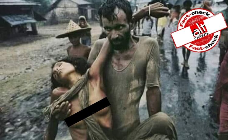 1971 की जंग के दौरान रेप पीड़ित महिला को उठाये उसके पति की तस्वीर का सच क्या है?