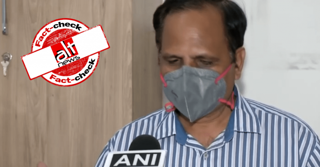 दिल्ली के स्वास्थ्य मंत्री ने नहीं कहा कि निज़ामुद्दीन की मरकज़ में शामिल हुआ कोई भी COVID-19 पॉज़िटिव नहीं है