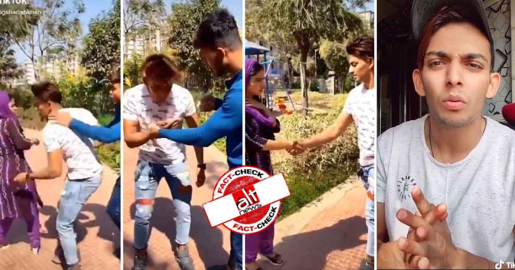 शादाब ख़ान के इस पुराने टिकटॉक वीडियो पर लोगों का दावा कि ये थूक से संक्रमण फैलाना सिखा रहा है