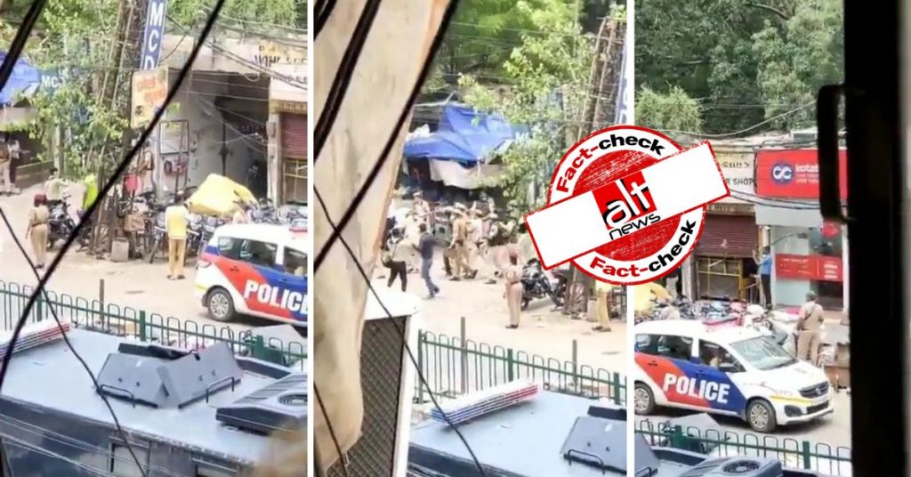 मॉक ड्रिल का वीडियो दिल्ली की गफ़्फ़ार मार्केट में आतंकवादी पकड़े जाने के दावे से शेयर