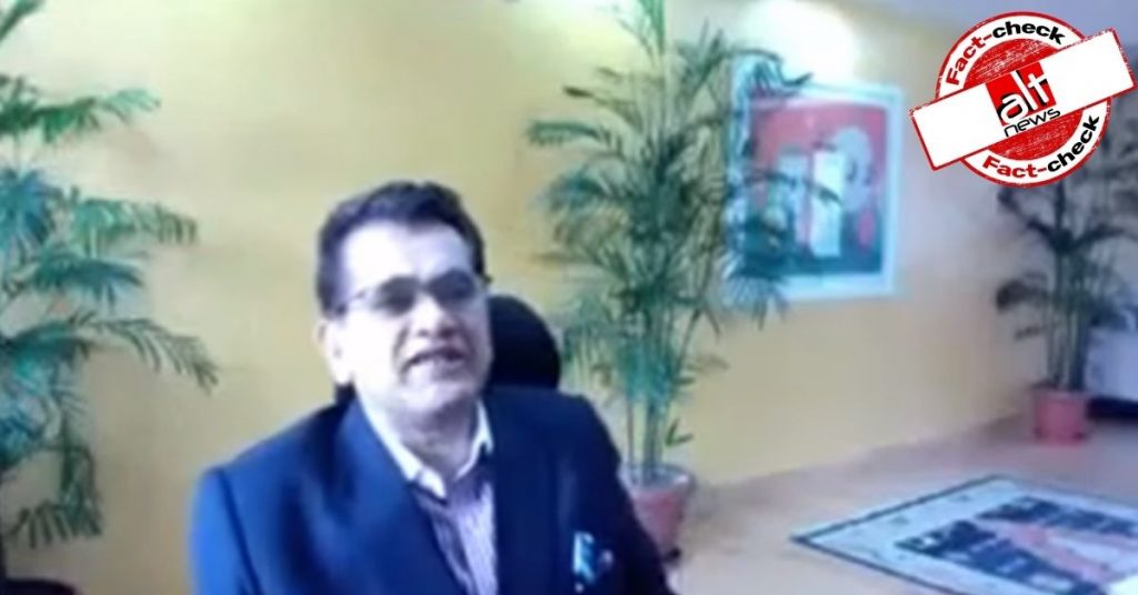 “कुछ ज़्यादा ही लोकतंत्र है”: नीति आयोग के CEO अमिताभ कान्त ने दो बार ये बात कही और फिर इनकार कर दिया