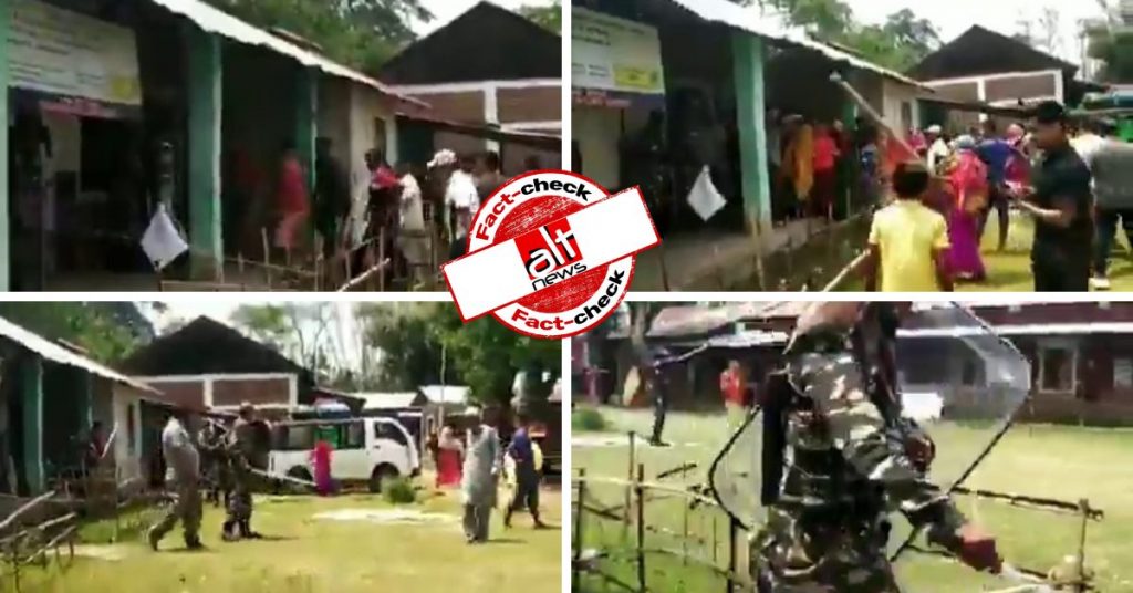 2019 में मणिपुर के पोलिंग बूथ में हुई हिंसा का वीडियो पश्चिम बंगाल चुनाव से जोड़कर शेयर