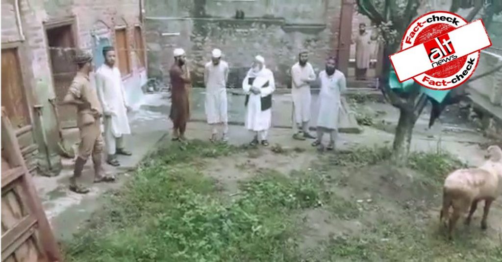 कश्मीरी मुस्लिम व्यक्ति ने घर के पास बलि देने पर ऐतराज़ जताया, वीडियो सांप्रदायिक दावे के साथ वायरल