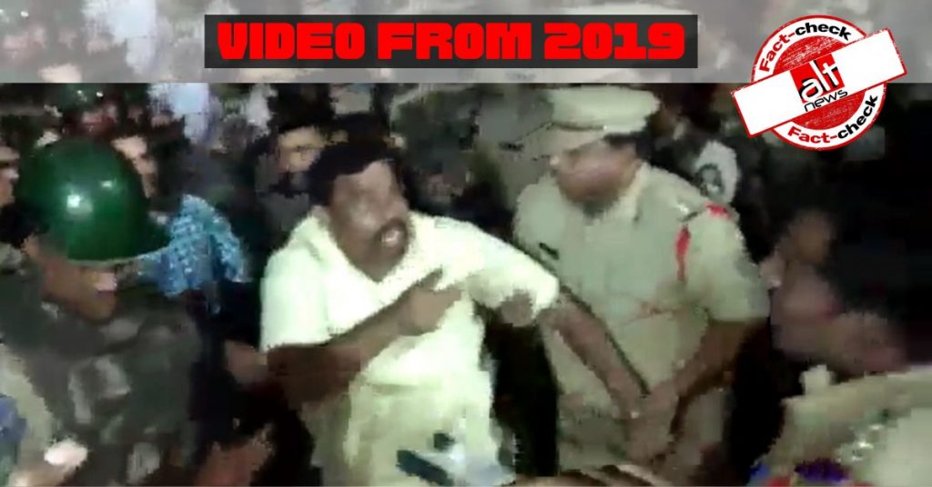 BJP विधायक टी राजा सिंह की हैदराबाद में ग़िरफ्तारी का वायरल वीडियो पुराना है
