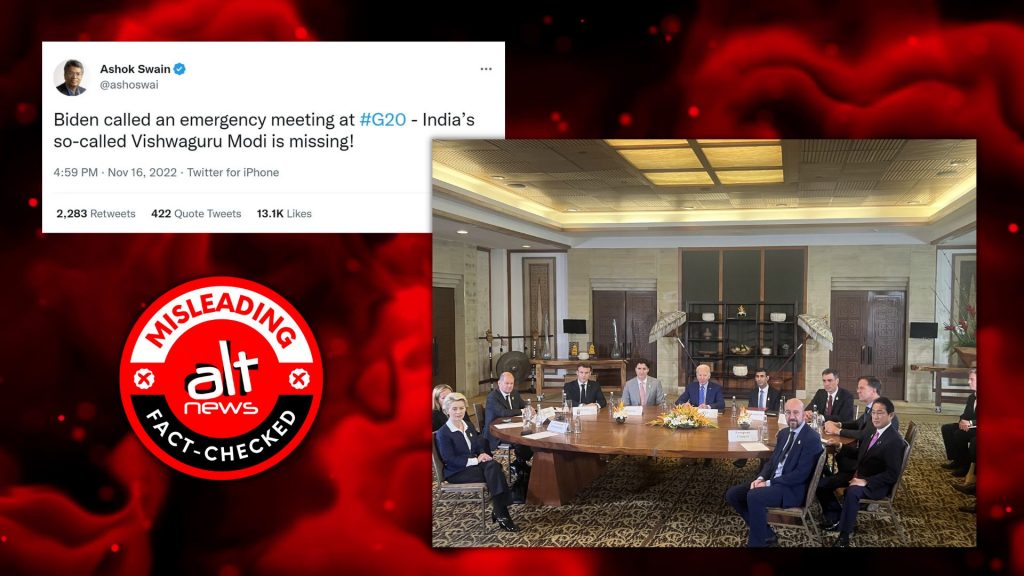 NATO-G7 की आपातकालीन बैठक की तस्वीर PM मोदी को आमंत्रित नहीं करने के भ्रामक दावे के साथ शेयर