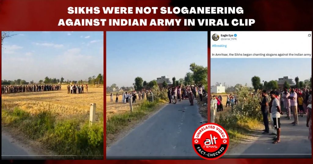 सिखों ने की भारतीय सेना के खिलाफ नारेबाज़ी? वायरल वीडियो का भारत-पाक संघर्ष से कोई संबंध नहीं