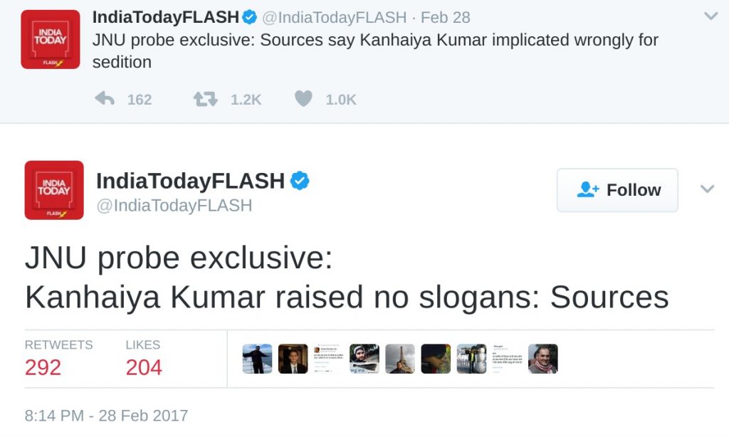 Kanhaiya raised no slogans