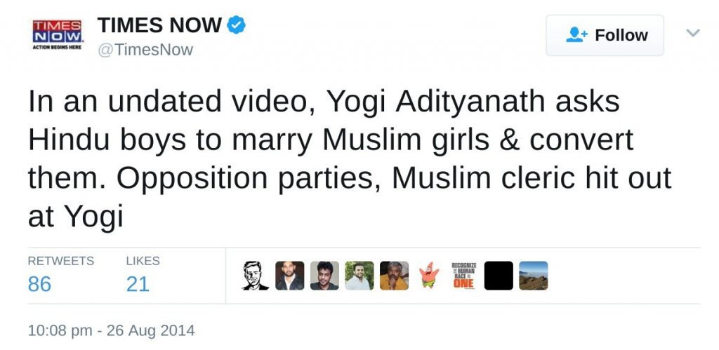 In an undated video, Yogi Adityanath asks Hindu boys to marry Muslim girls & convert them. Opposition parties, Muslim cleric hit out at Yogi
