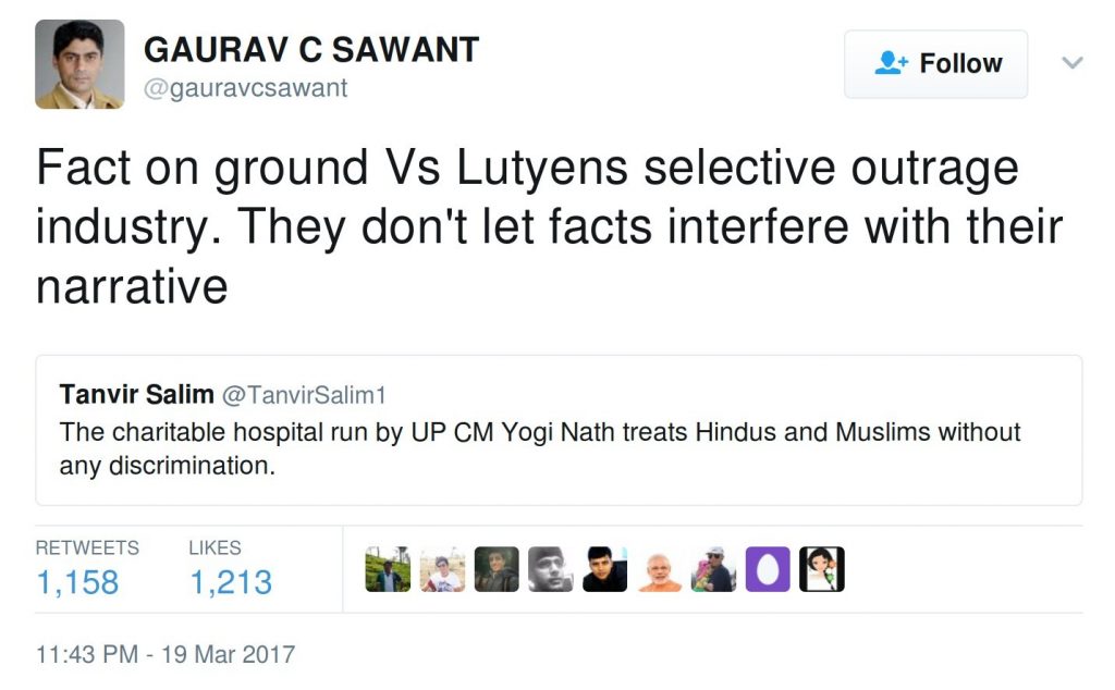 Fact on ground Vs Lutyens selective outrage industry. They don't let facts interfere with their narrativea