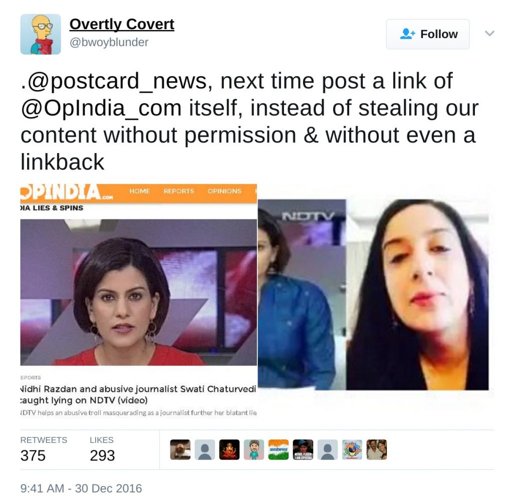 .@postcard_news, next time post a link of @OpIndia_com itself, instead of stealing our content without permission & without even a linkback