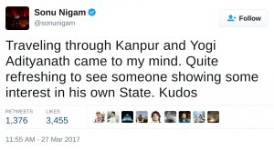 Traveling through Kanpur and Yogi Adityanath came to my mind. Quite refreshing to see someone showing some interest in his own State. Kudos