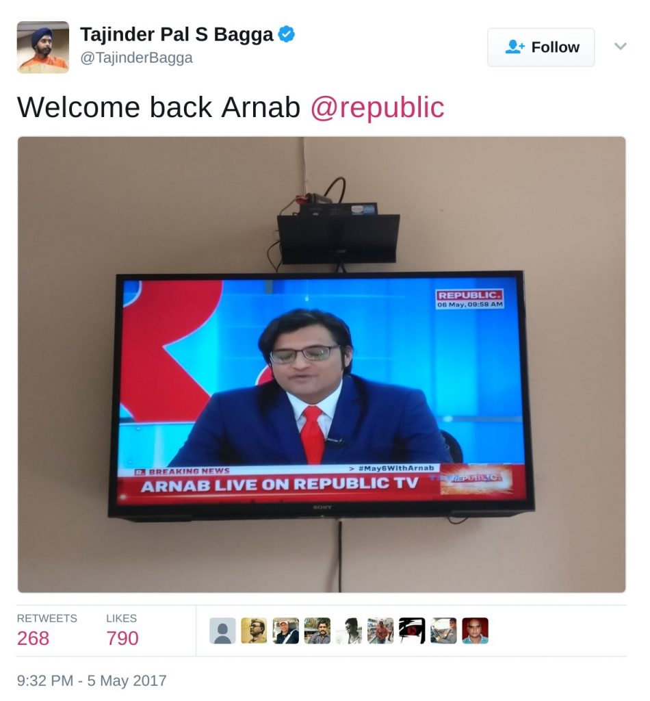 Welcome back Arnab @republic