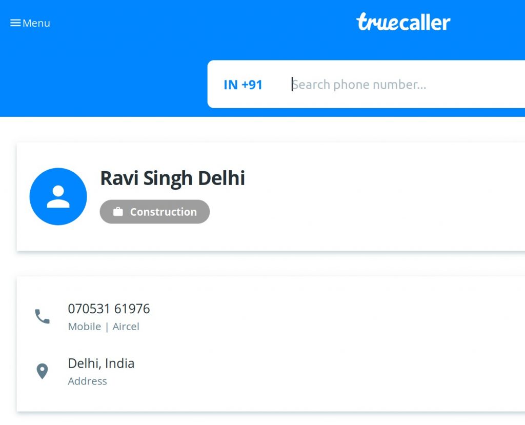 Ravi Singh Truecaller 7053161976