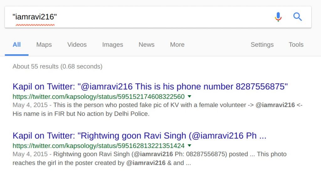 Google Search Results for iamravi216